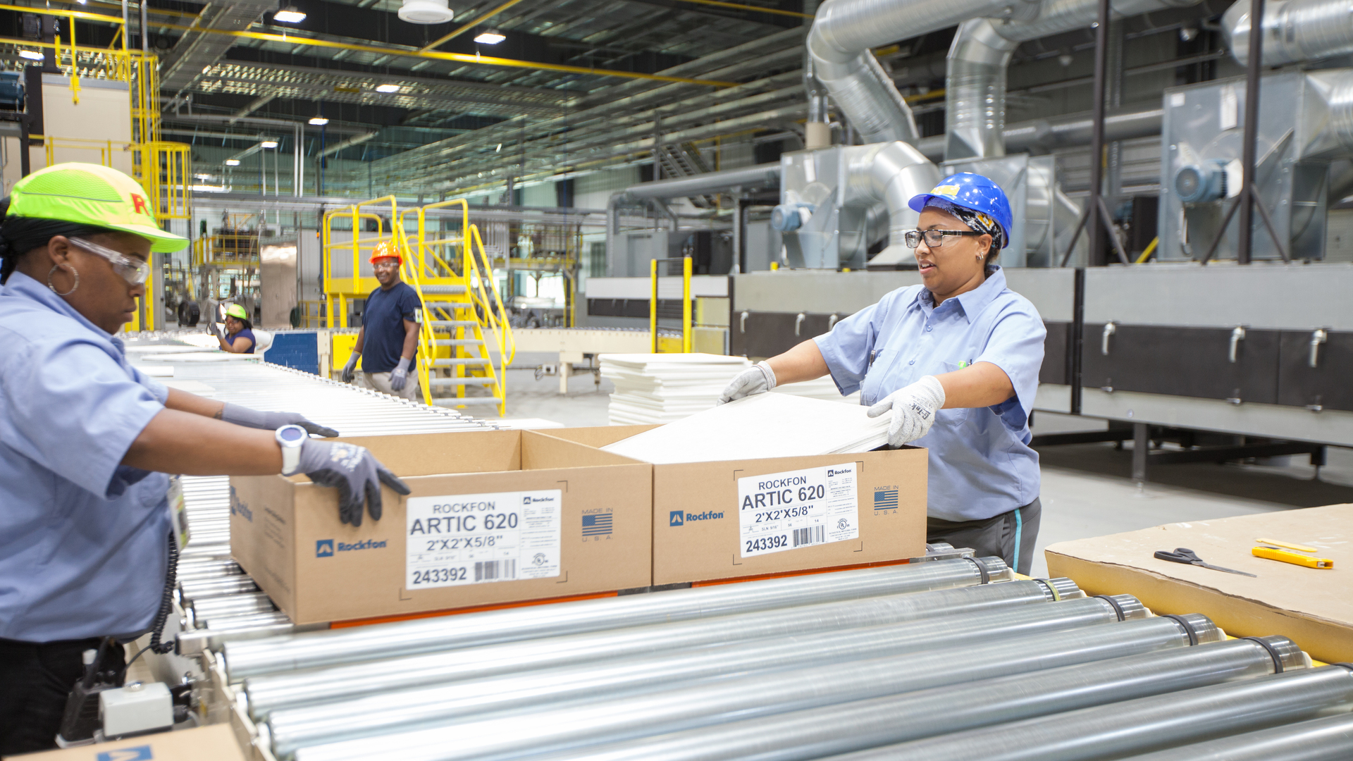 marshall county, mississippi, Mar 4, tile plant, manufacturing, Rockfon, ceiling tile, cartons, distribution