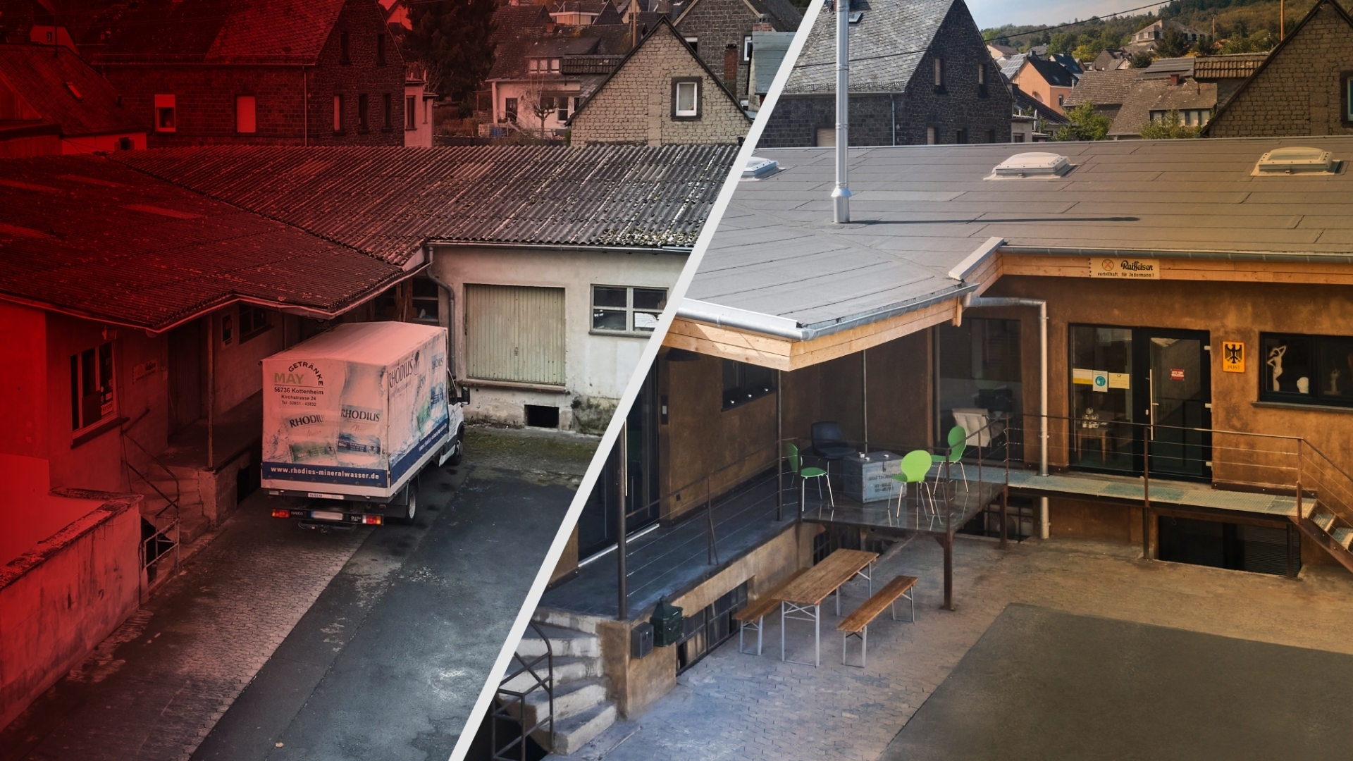 Das alte Raiffeisenlager lädt nach der Sanierung mit ROCKWOOL als Kulturzentrum Kottenheim zum Co-Working und zum Austausch ein.